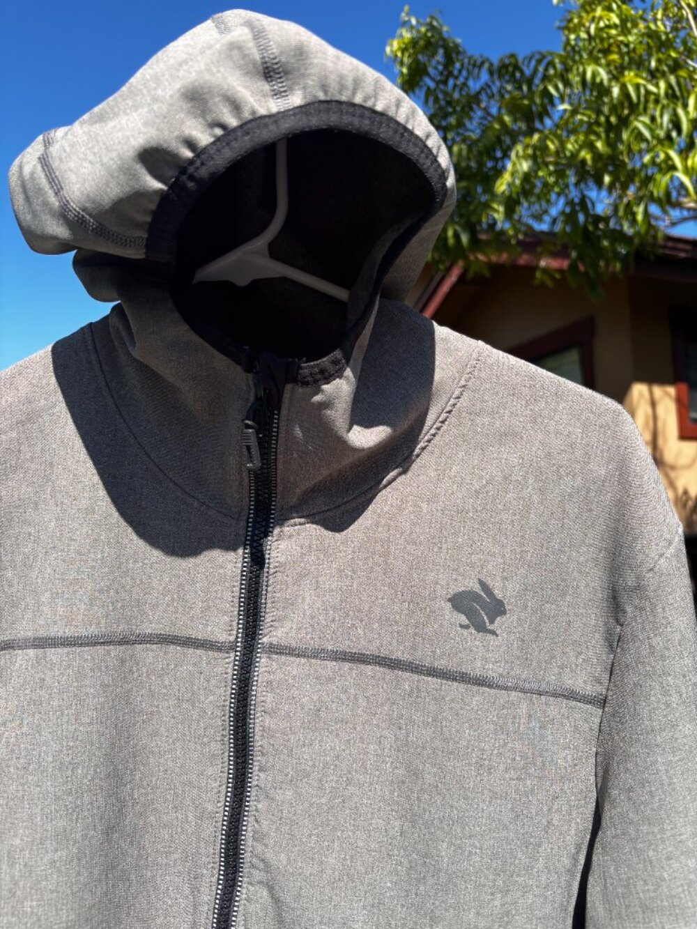 Rabbit EZ Full Zip fleece lined Hoodie - Size - Large - Grey with black trim - Picture 3 of 10